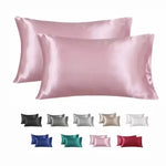taie d'oreiller soie satinée moderne housse coussin décorative chambre coucher