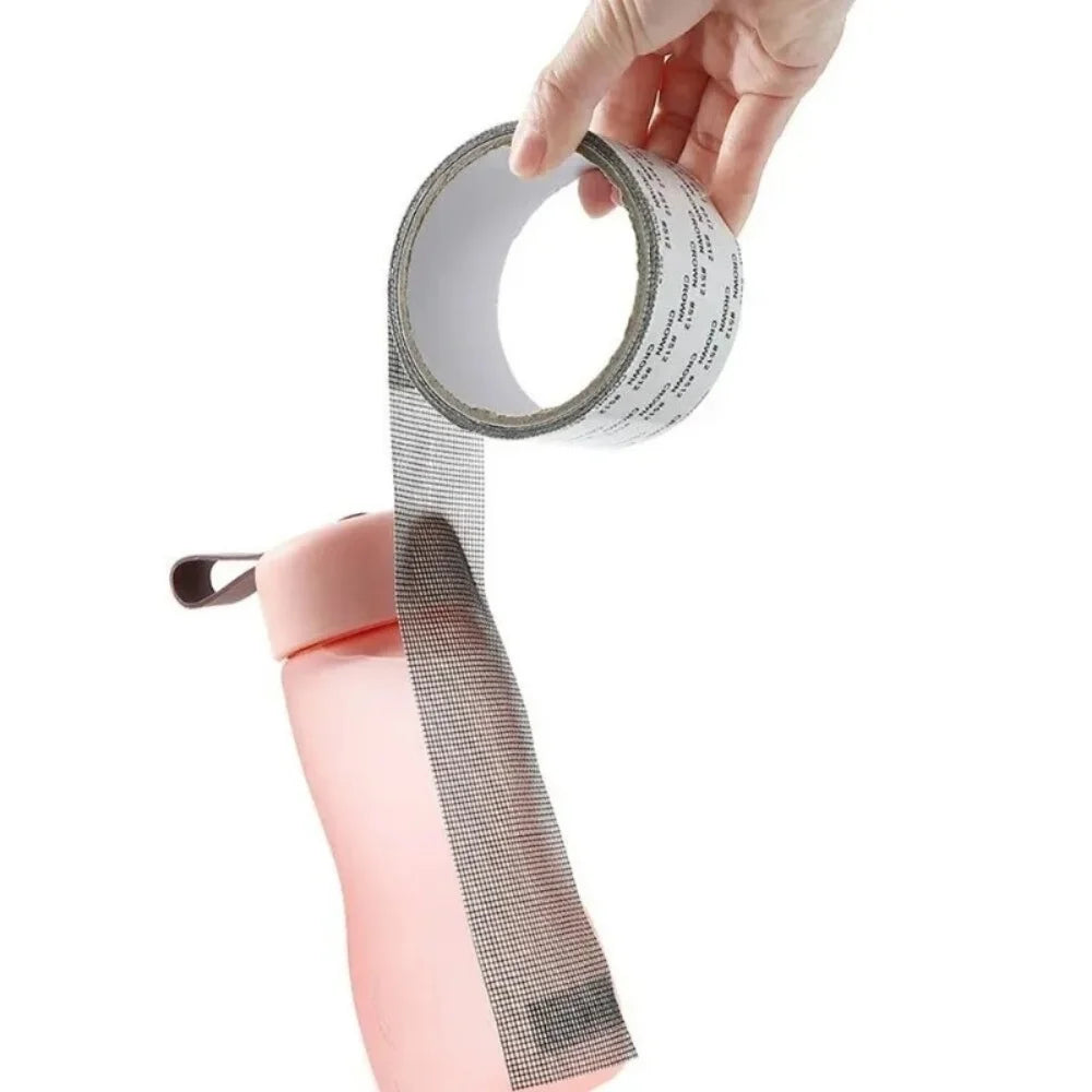 ruban réparation fenêtre adhésif maille fine fibre verre durable anti moustiques 200cm gris pratique