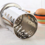 organisateur couverts moderne argenté perforations baguettes cuillères fourchettes rangement cuisine minimalistechinois