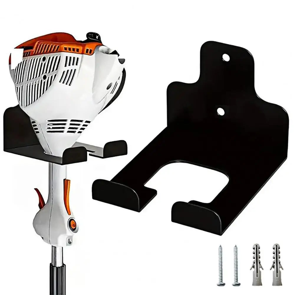support mural outil électrique garage robuste moderne orange noir vis fixations