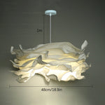 abat jour nuage blanc moderne suspension décoration chambre semi transparent