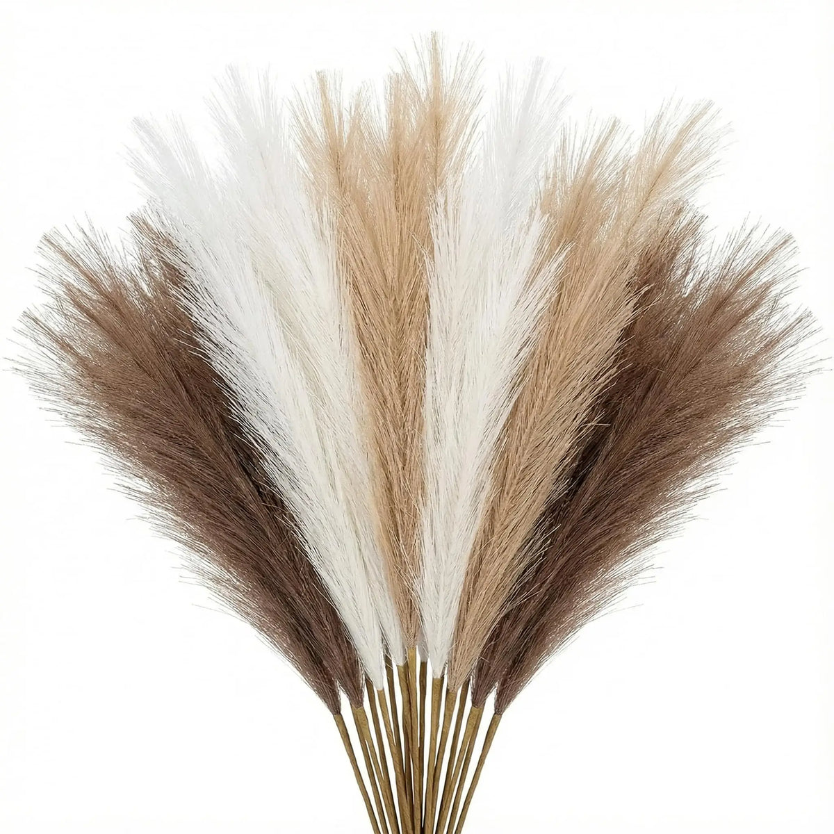 plumes artificielles boho chic decoration maison vase blanc fleurs soie couleur mixteintérieur minimaliste