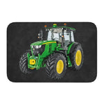tapis sol entrée décoratif tracteur agricole fleurs welcome moderne antidérapant polyester vert jaune