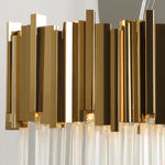 Suspension lumineuse dorée cristal moderne 4500K 3500K 6000K salon chambre