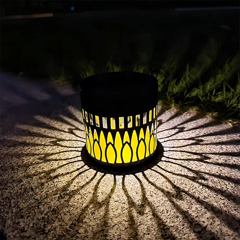 lampe solaire murale motif floral moderne panneau solaire bouton tactile étanche ip65 noir jaune