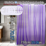 rideau douche violet rayures horizontales moderne inox suspension large choix dimensions