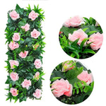 décoration murale plantes artificielles feuilles roses variées moderne intérieur vert rose jaune blanc rouge