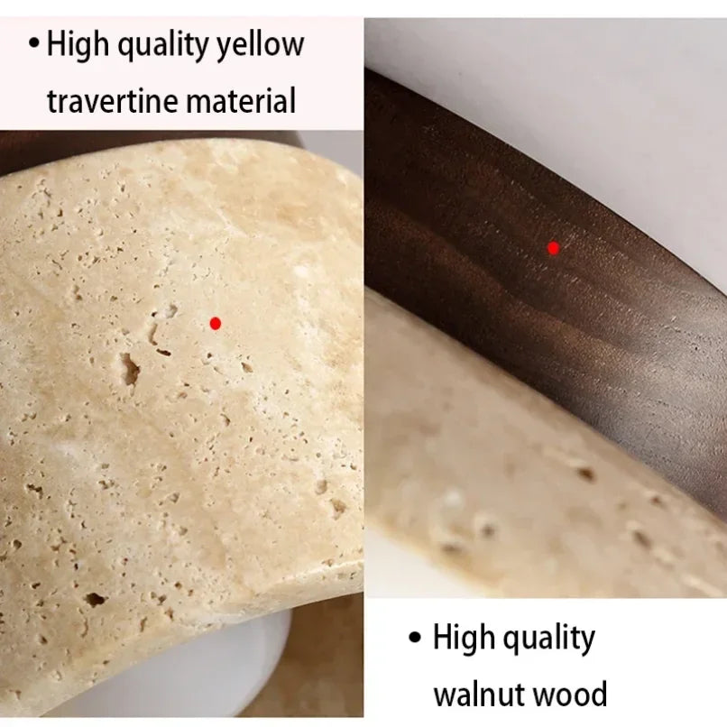 lampe moderne bois brun texture naturelle marbrée opaque fixations vis inclusées 20cm 25cm 30cm