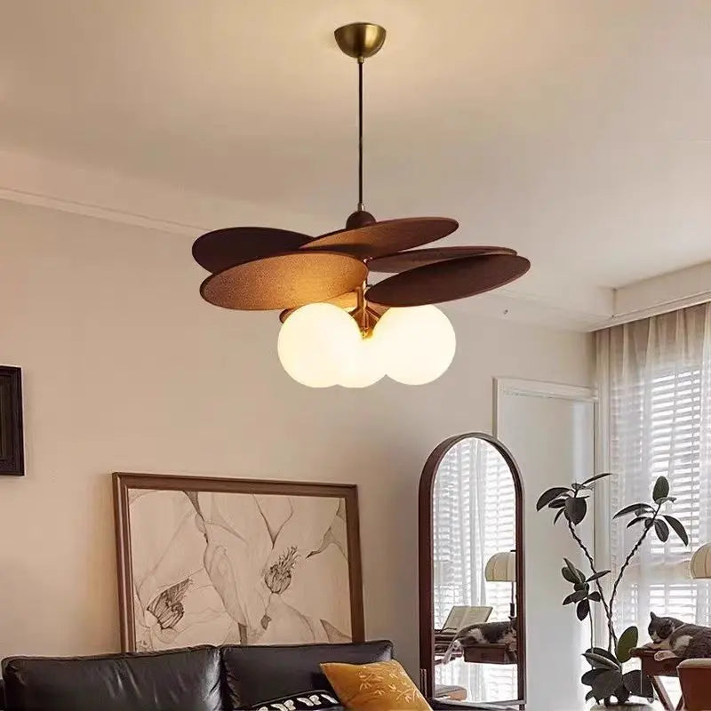 Lampe suspendue moderne ampoules LED toiles lin marron clair chambre salle manger