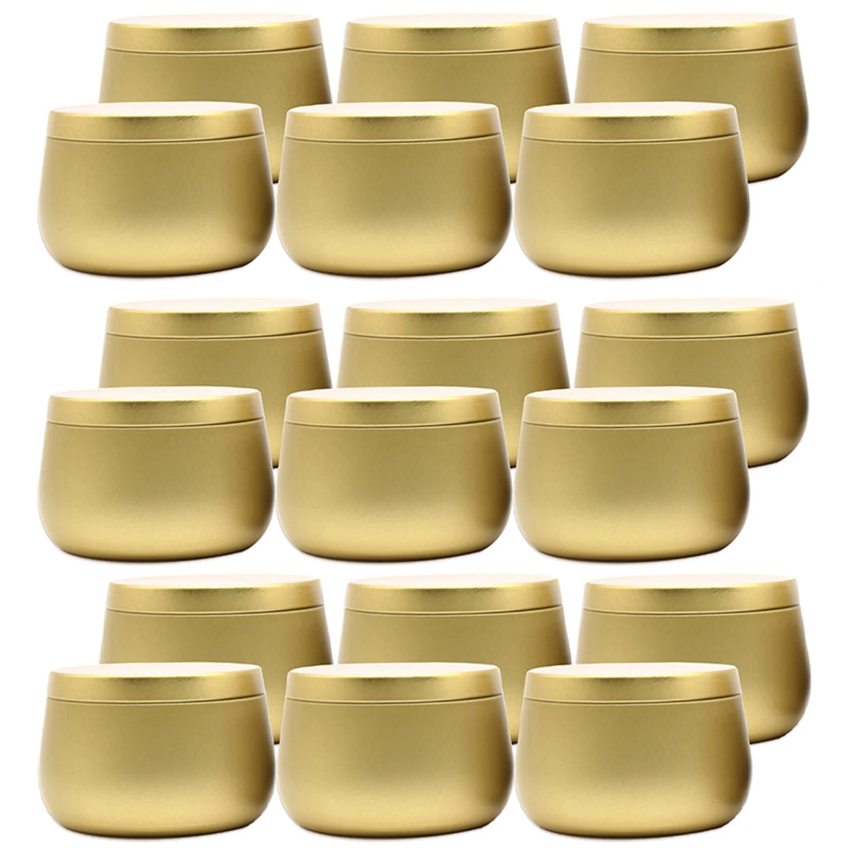 pots aromatiques dorés modernes mat 8oz couvercle 24 pièces