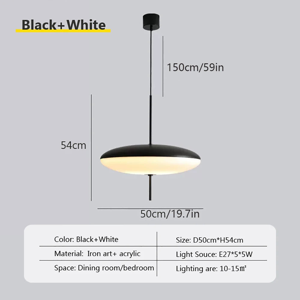 suspension lumineuse moderne blanc noir pince lampe câble électrique 30cm 50cm chambre salon étude