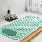 tapis douche bain moderne anti dérapant pvc texturé crème picots absorbants sécurité enfants