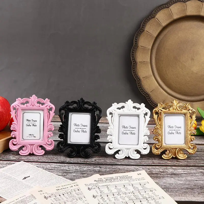 cadres photo vintage rose noir or shabby chic floral sculpté posable