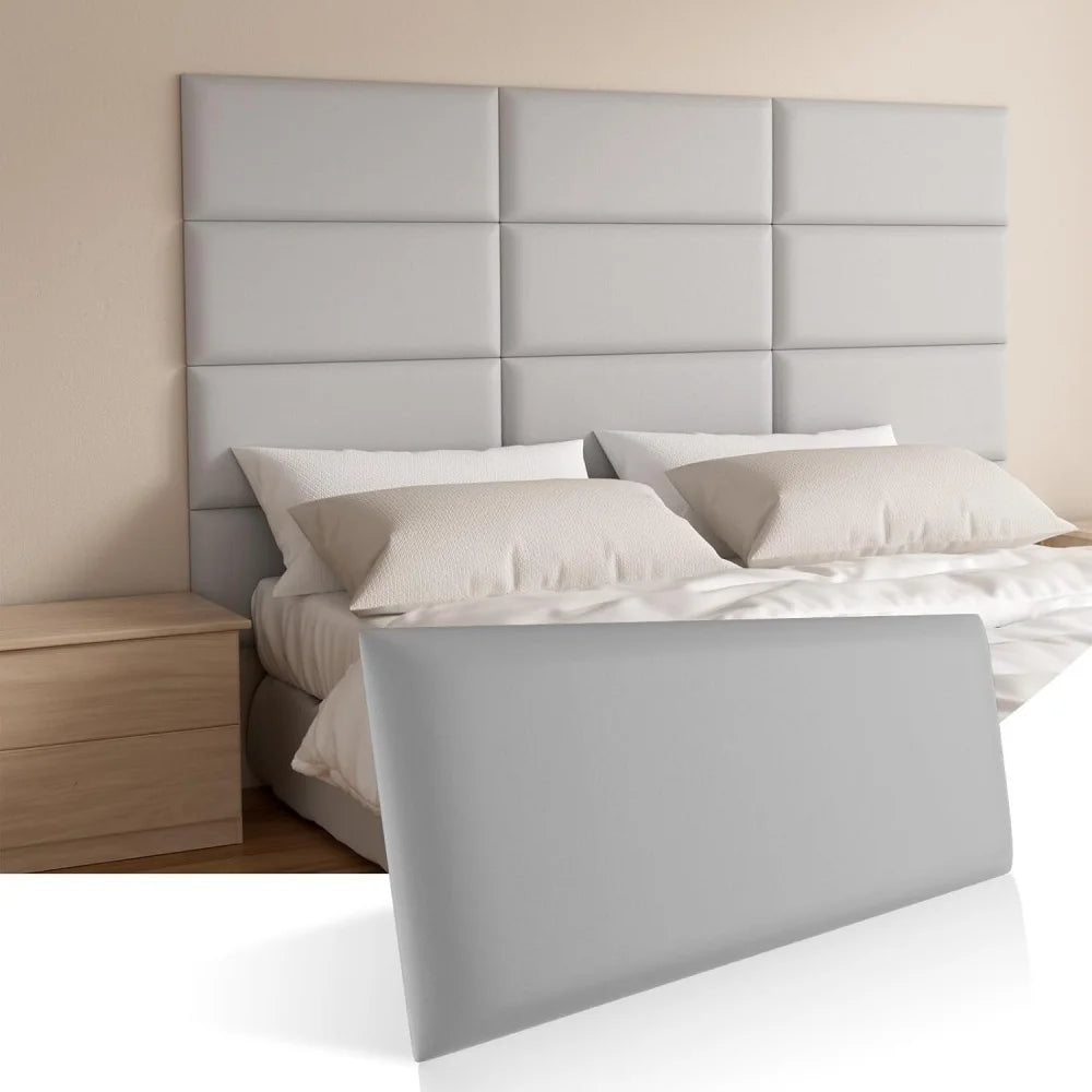 tête lit moderne noire 50cm 20cm panneau rectangulaire autocollant chambre coucher salon