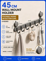 porte sacs mural blanc lait crochets pliables ventouse moderne minimaliste salle bain cuisine