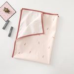 couverture bébé imprimée animaux mignons moderne beige vert rose douce