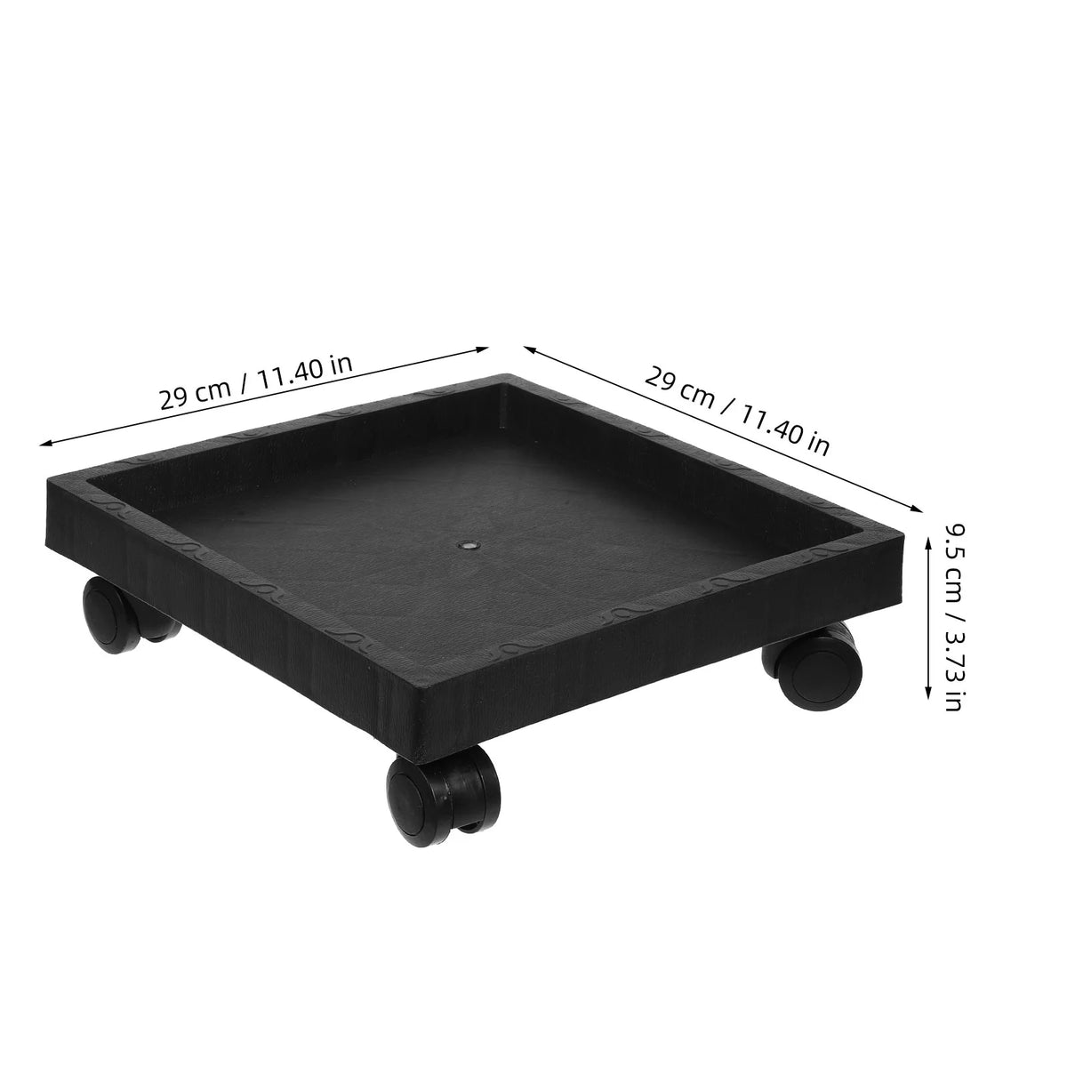 Jardinière à roulettes rouge pour intérieur