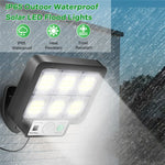 lampe solaire led extérieure détecteur mouvement ip65 moderne noir clips télécommande