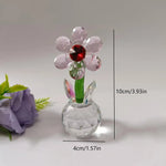 bouquet fleurs artificielles verre plastique moderne rouge blanc vert bleu violet