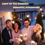 guirlande lumineuse solaire 25 ampoules led jaune doré ip65 vintage modes clips