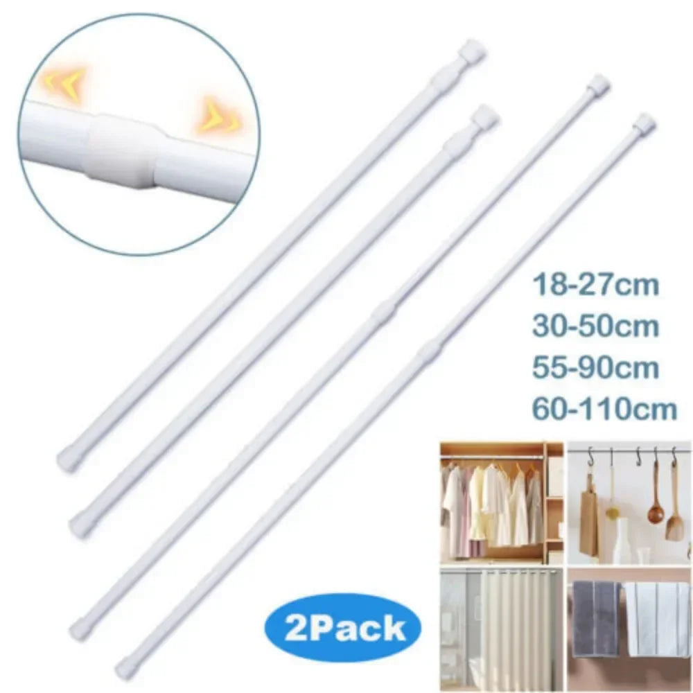 tiges rideau ajustables blancs modernes respectueux environnement 18 90cm pack