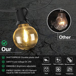 guirlande lumineuse solaire 24v led transparente globes clips moderne décoration patio