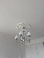 lustre cristal classique argenté abat jour conique cristaux pendus salon salle
