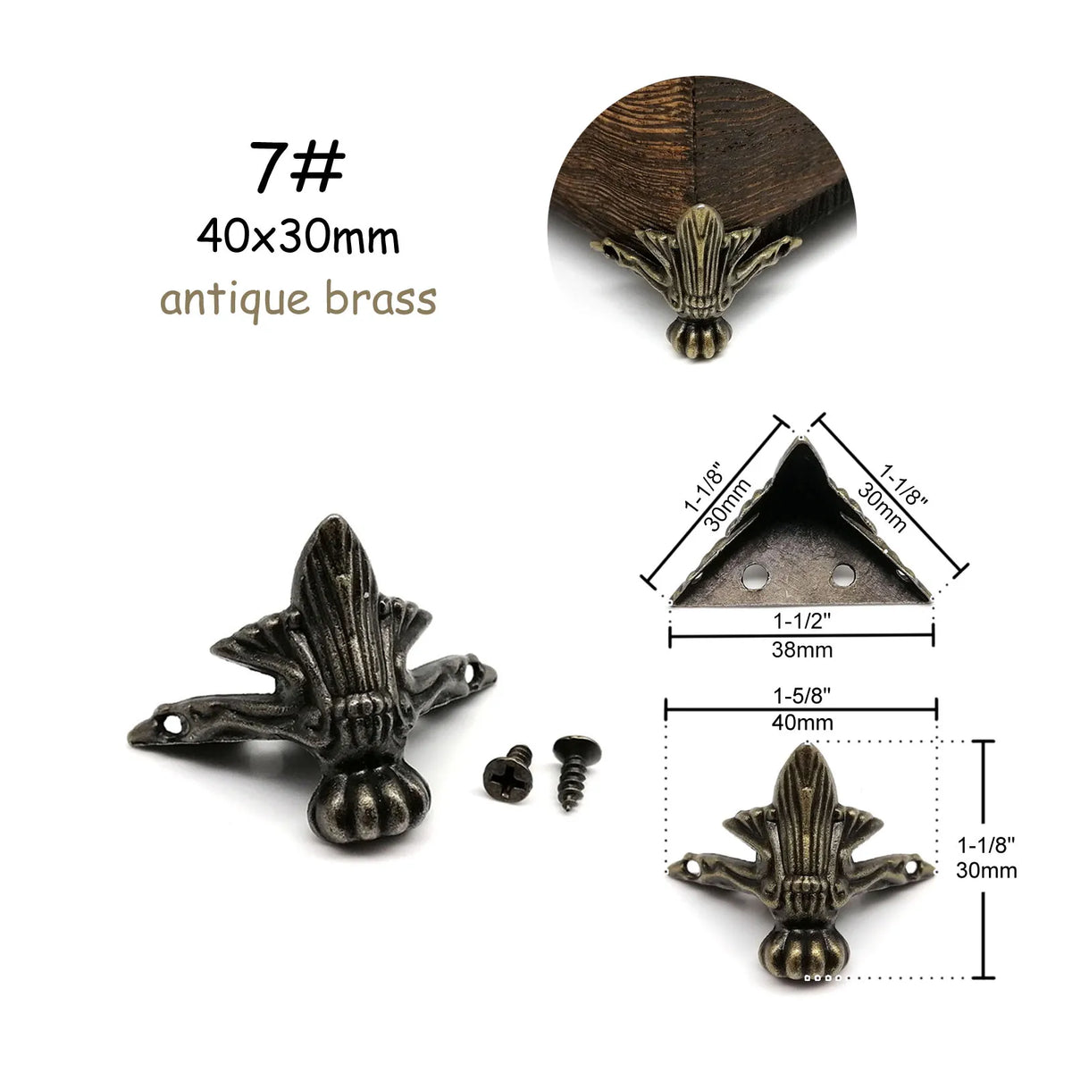 pieds meuble vis or argent bronze classiques vintage ornements métalliques