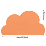 tapis table nuage silicone moderne rose clair bleu clair orange enfants