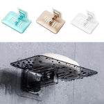 porte savon mural transparent noir rainuré moderne adhésif salle bain