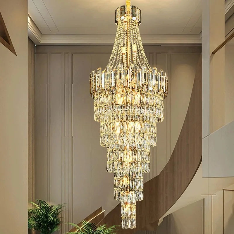 lustre cristal géométrique doré transparent moderne ampoules led semi encastré chambre salon