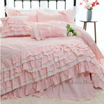 Housse de couette rose avec accessoires de literie