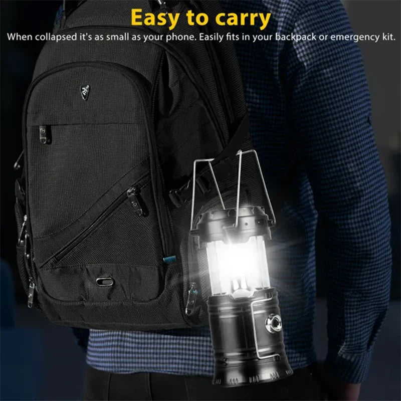 lanterne pliable rechargeable led solar portable étanche ip65 noir moderne camping survivalurgence