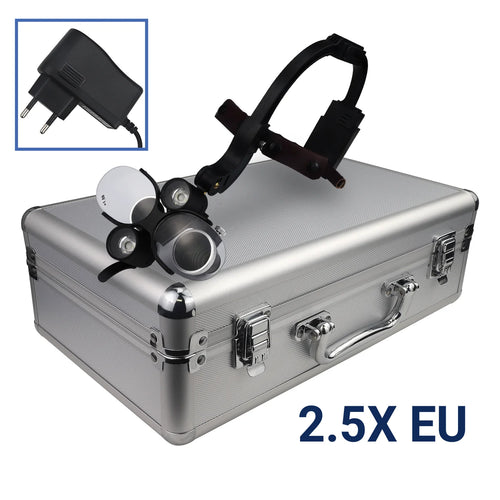 loupe dentaire led rechargeable ceinture ajustable filtres optiques noir moderne