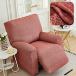 housse fauteuil inclinable beige clair tissu petits points noirs protection siège salon moderne extensible