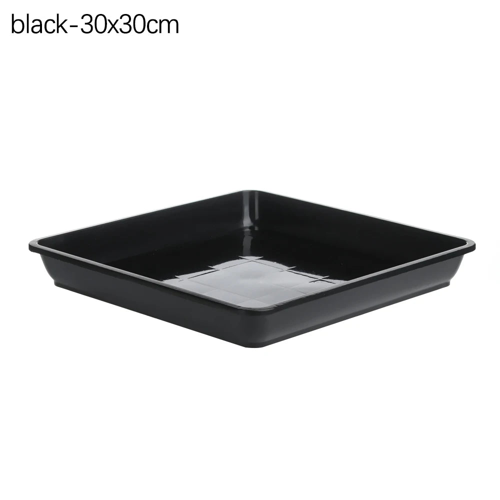 plateaux carrés plastique durable goutte goutte sauciers plantes modernes 12x12cm 15x15cm 18x18cm 22.2x22.2cm 25.6x25.6cm