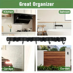rangement mural outils jardin crochets supports rack storage industriel fixations vis