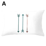 coussins géométriques motifs mandalas modernes polyester noir blanc minimaliste 30x50cm