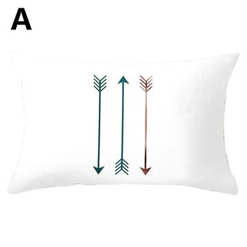 coussins géométriques motifs mandalas modernes polyester noir blanc minimaliste 30x50cm