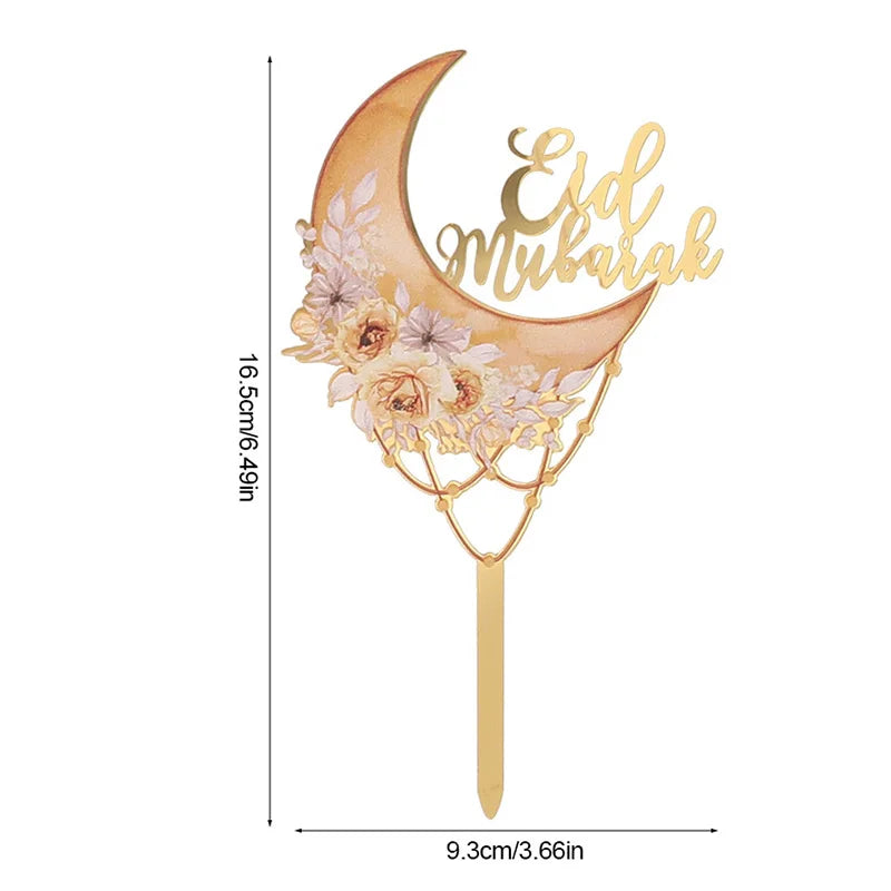 décoration gâteau or rose bleu boho chic pique bois fleurs géométrique İslam fête