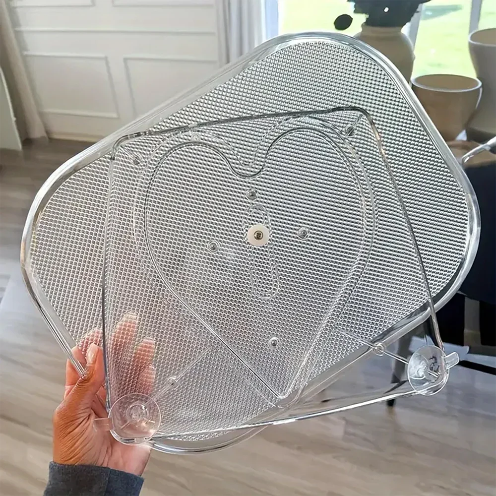 plateau rotatif transparent moderne grille fine fixé succion articles divers