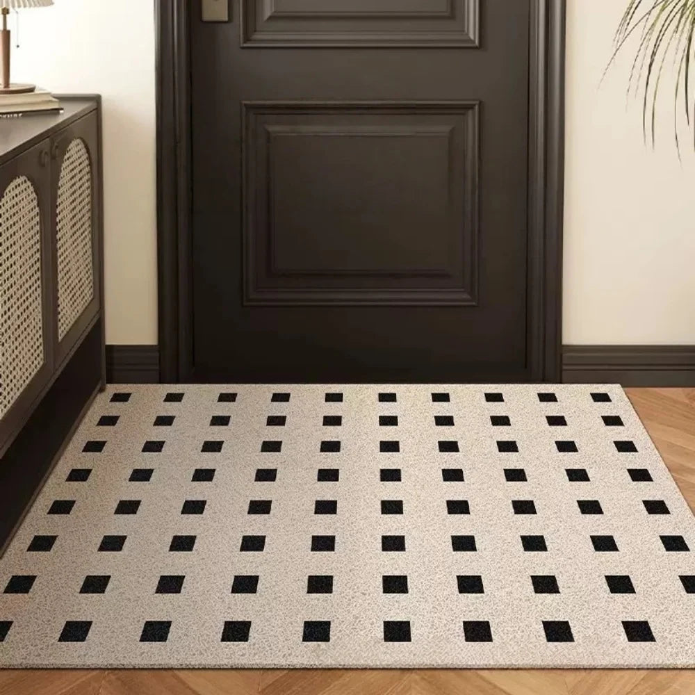 tapis sol intérieur extérieur antidérapant pvc moderne brosse boue motif imprimé