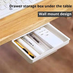 boîte rangement tiroir adhésif blanc moderne pratique papier objets sous plat lisse