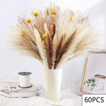 bouquet fleurs séchées naturelles vase boho décoration intérieure anniversaire noël valentin rouille blanc