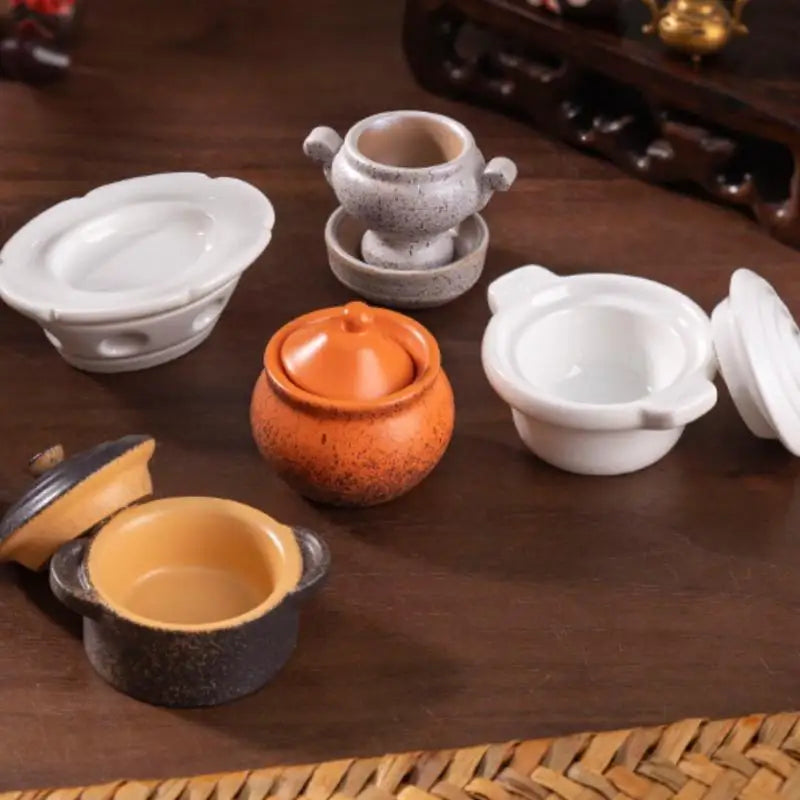 assiettes miniatures dessert blanc noir assiettes rustiques classiques textures marbrées accessoires cuisine poupée