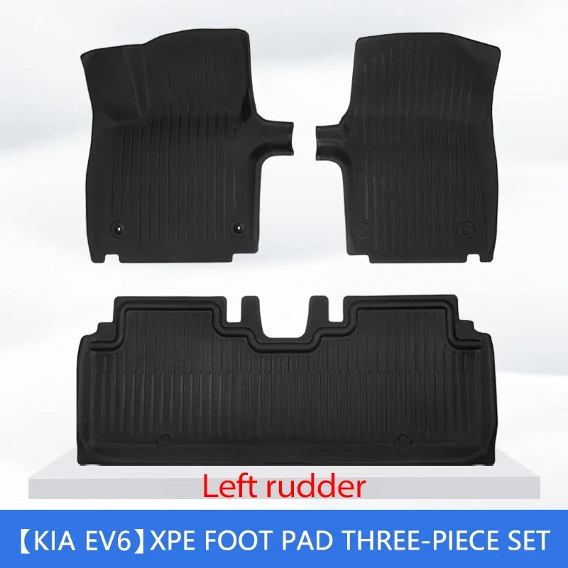 tapis sol voiture noir rayures modernes caoutchouc fibre synthétique tronc protection set
