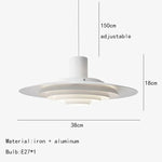 suspension lumineuse pendentif aluminium blanc argenté moderne 6000k 4000k 3000k 90260v e27