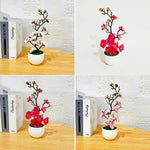 plantes artificielles fleurs vertes pot blanc intérieur décoration moderne anniversaire baby shower