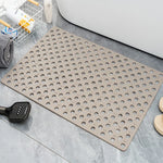 tapis bain gris bleu perforations rondes adhésif pvc moderne salle bain rapide