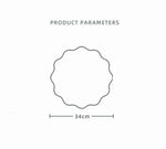 set sets table ronds faux cuir motif rayures ondulées table